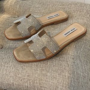 Steve Madden Hayden Slip-On Rhinestone Slide Sandals